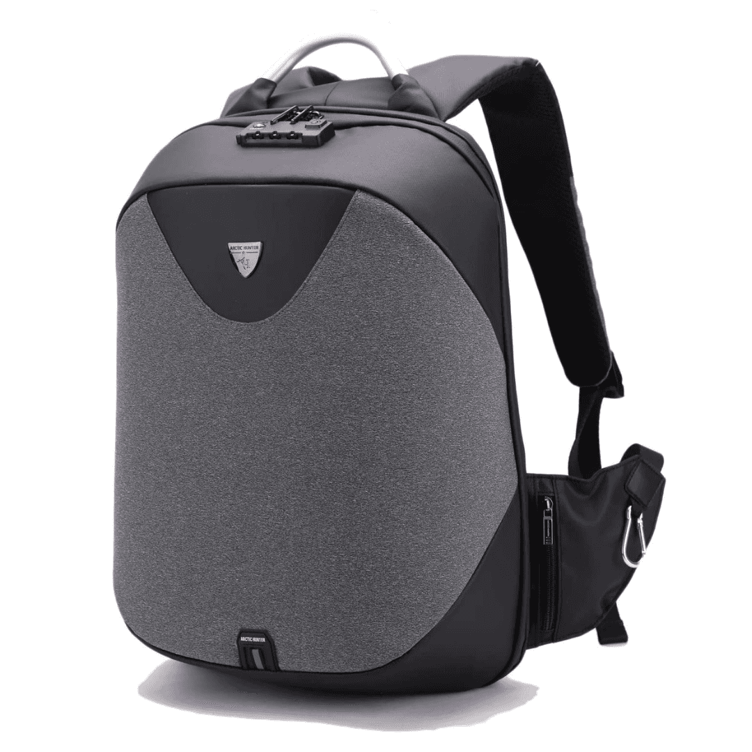 Sac à Dos Professionnel Etanche avec Port de Chargement USB Antivol Unisexes Gris